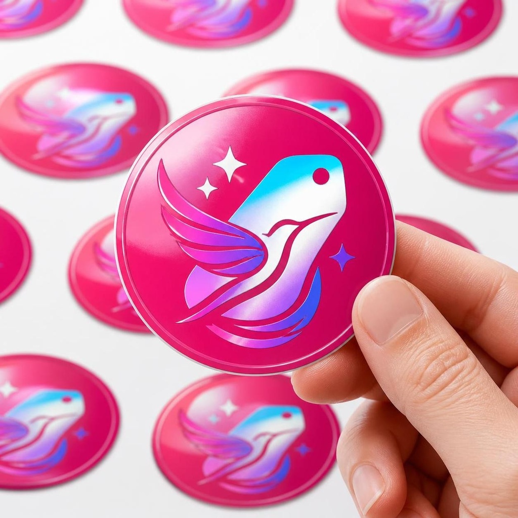 Stickers troquelados (Brillante/Glossy, 1x1cm (600 unidades por pliego))